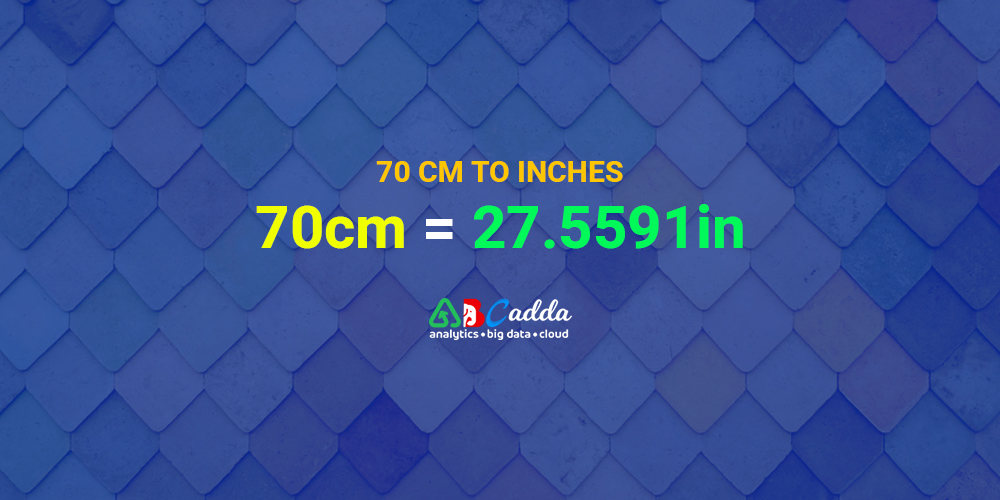 70 cm to inches