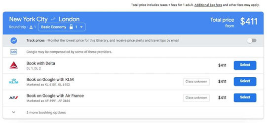 Como determinar los preços básicos da economia para o Google Voos
