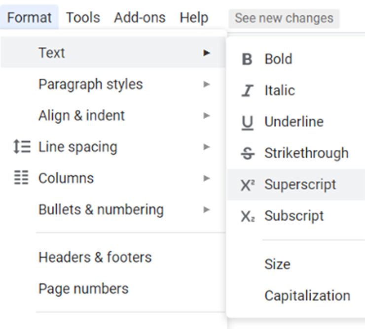 how-to-add-superscript-in-google-docs